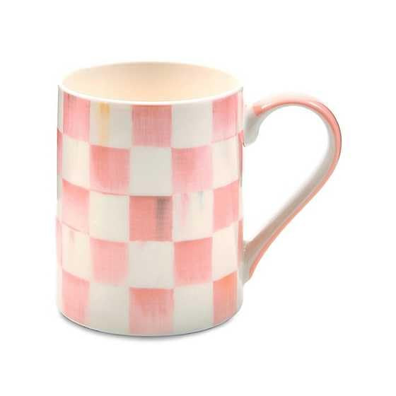 MACKENZIE-CHILDS Porcelain Mug, Tea and Coffee Mug, Pink-and-White Rosy Check | Amazon (US)