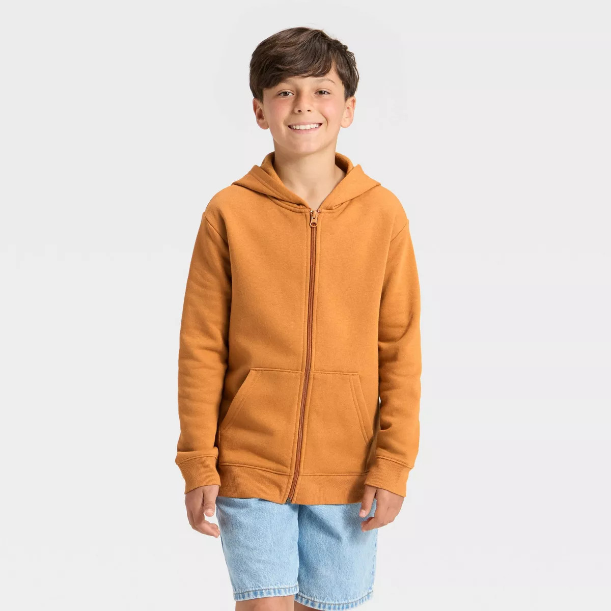 Boys' Fleece Zip-Up Hooded Sweatshirt - Cat & Jack™ | Target