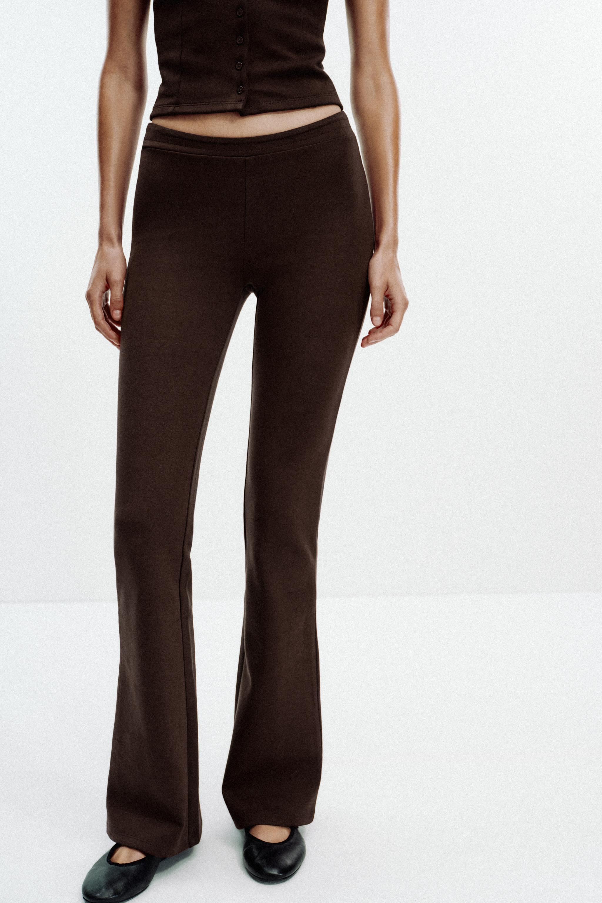 INTERLOCK FLARE PANTS | Zara Canada