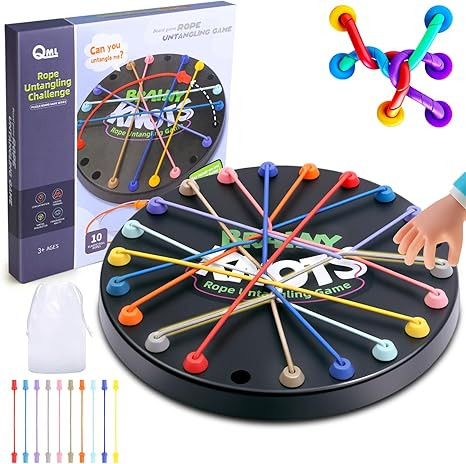 Brainy Knots Rope Untangling Game, 10Pcs Twisted Rope Puzzle Game,Strategy Untangling Challenge P... | Amazon (US)