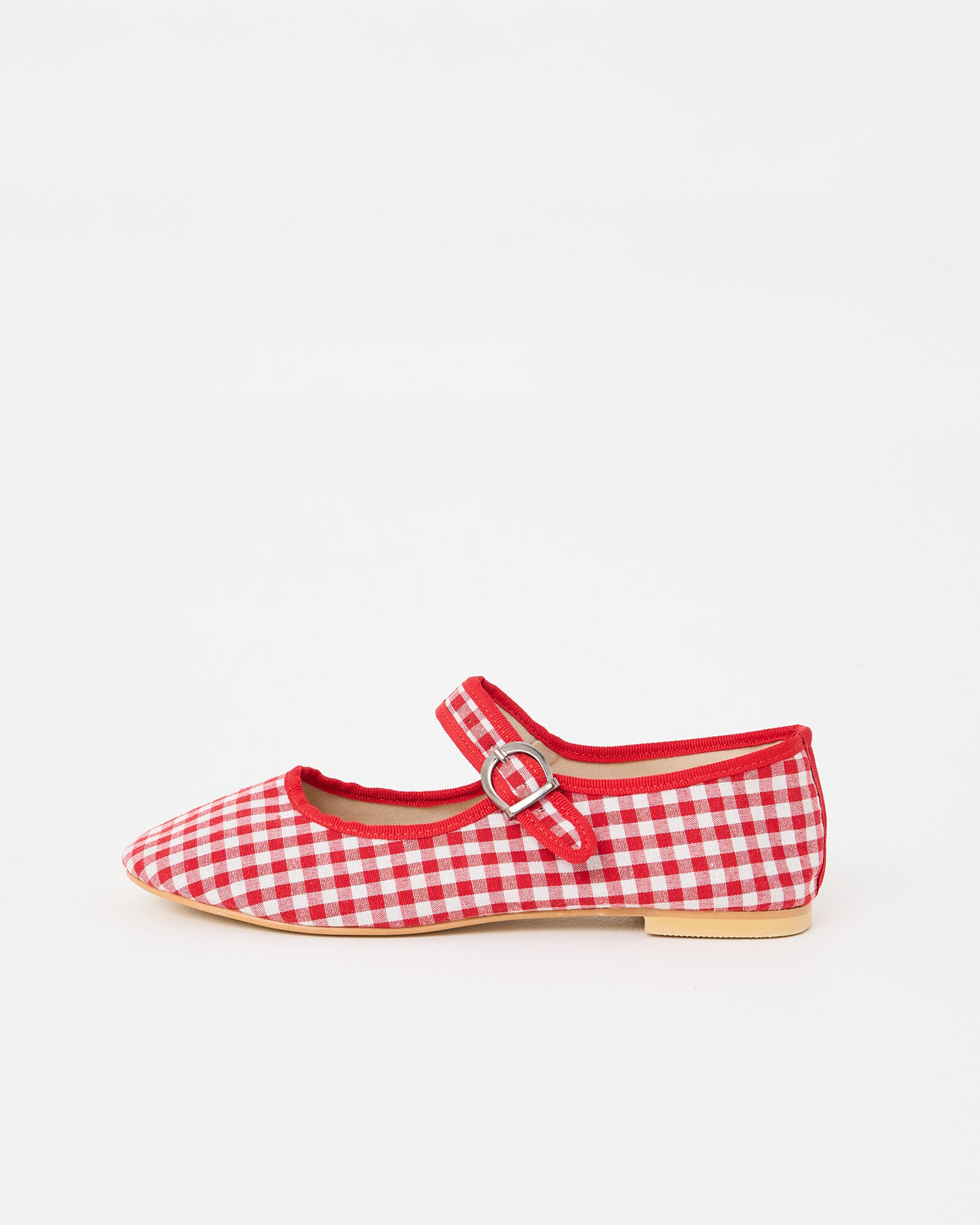 MOI London Red Gingham Mary Janes | Oliver Bonas | Oliver Bonas (Global)