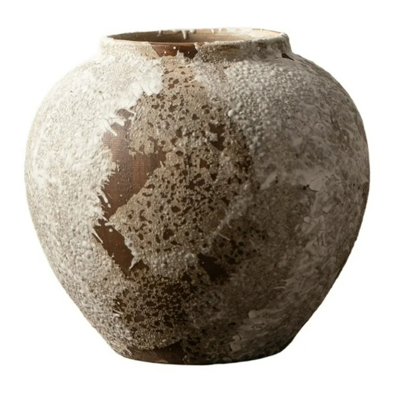 Ceramic Farmhouse Vase Rustic Decor, Pottery Decorative Flower Vases for Home Decor | Walmart (US)