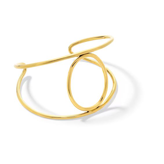 Zales x SOKO Obiti Open Cuff Bracelet in Brass with 24K Gold Plate|Zales | Zales