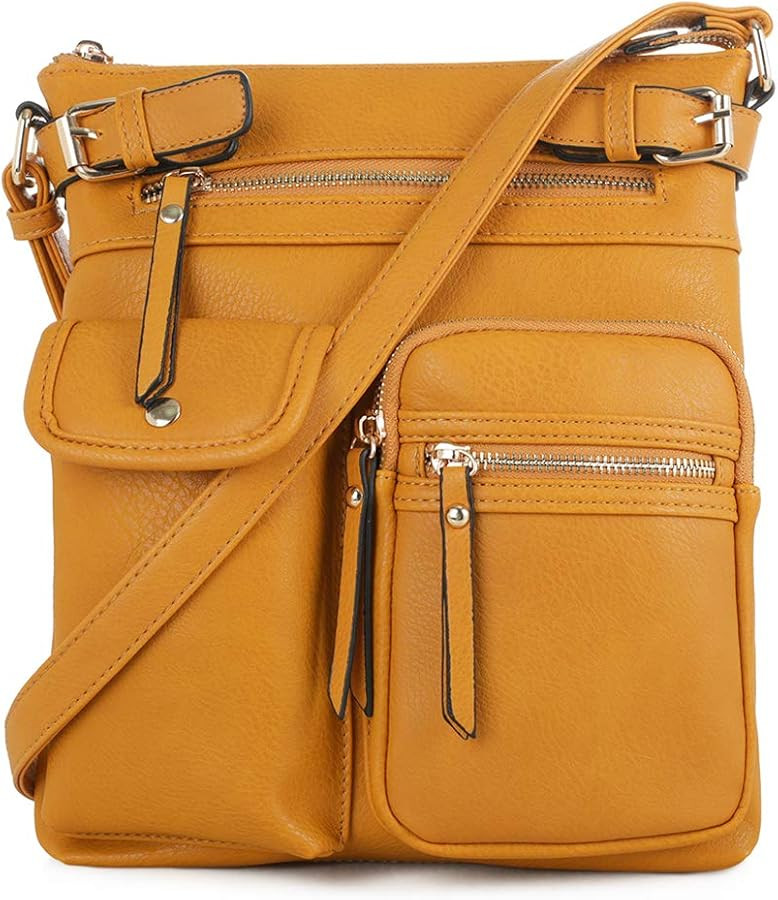 SG SUGU Katie Lightweight Medium Crossbody Bag Shoulder Bag with Multi Pocket for Women | Amazon (US)