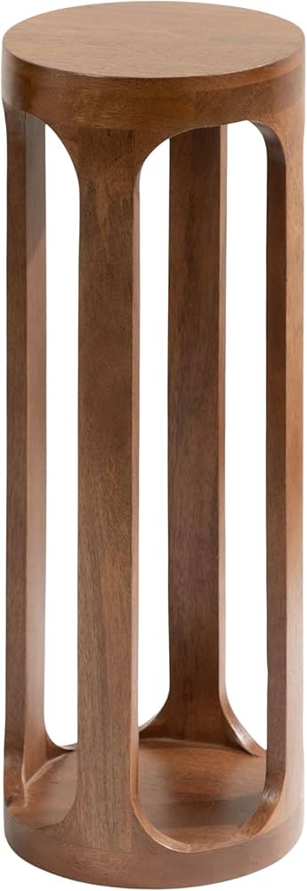 Kate and Laurel Dahl Wooden Round Drink Table, 8 x 23, Walnut Brown, Mid-Century Modern Circle Wo... | Amazon (US)