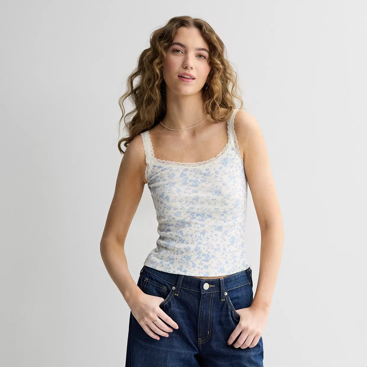 Juniors' SO\u00ae Lace Trim Cami | Kohl's