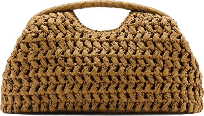 MANGO Natural Fiber Frame Clutch | Nordstrom | Nordstrom