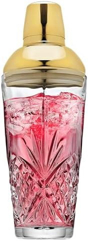 Godinger Dublin Cocktail Shaker, Martini Shaker, 17oz (Gold) | Amazon (US)