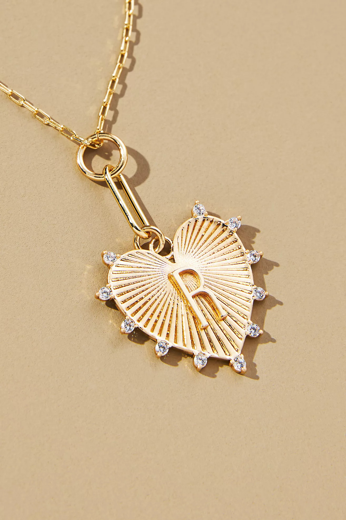Monogram Heart Pendant Necklace | Anthropologie (US)