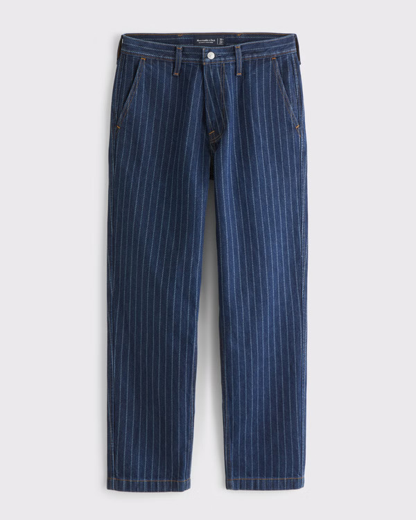 Relaxed Straight Denim Trouser | Abercrombie & Fitch (US)