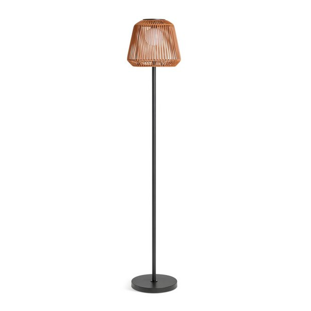 Habitat Solar Rattan Floor Lamp | Habitat UK