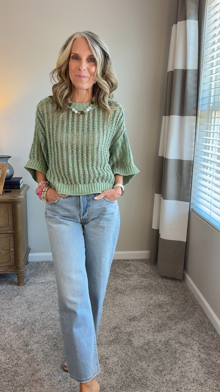 Great summer sweater. Wearing XS and 26 jeans

#LTKdayinmylife #LTKgrwm #LTKOver40
