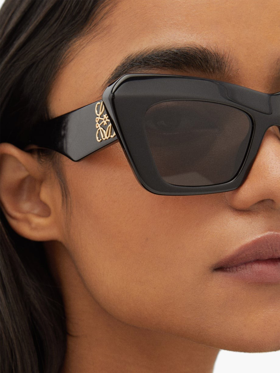 Anagram-logo cat-eye acetate sunglasses | Loewe | Matches (US)