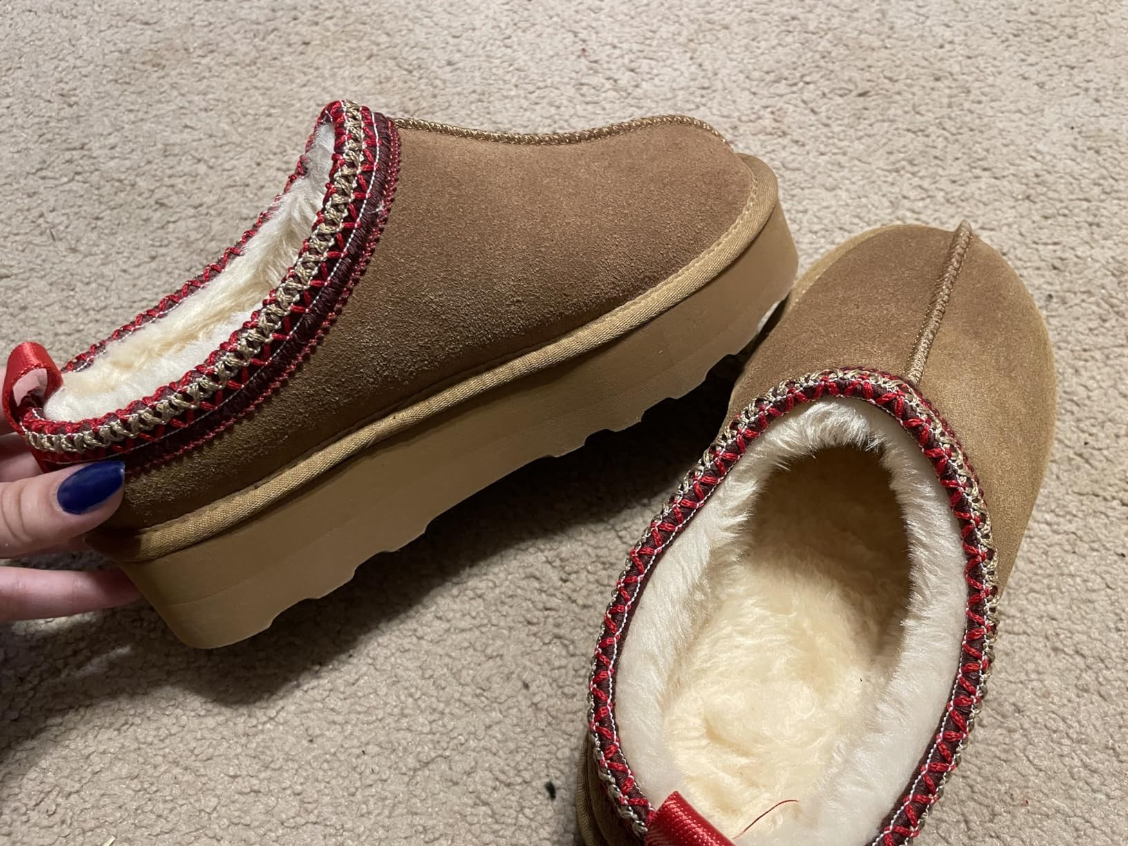 LANSGELING Platform Slippers Mini Boots for Women Fleece Lined Boots Platform Boots Anti-Slip Sno... | Amazon (US)