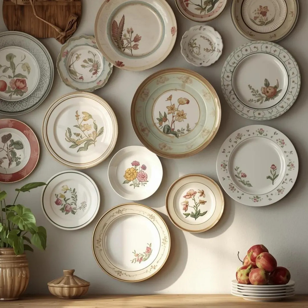 Vintage Plate Wall Bundle | Curated Wall Decor Gift Set of 3, 5, or 7 | Eclectic Cottagecore Kitc... | Etsy (US)
