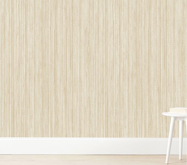Sand Grasscloth Peel and Stick Wallpaper | Pottery Barn Kids