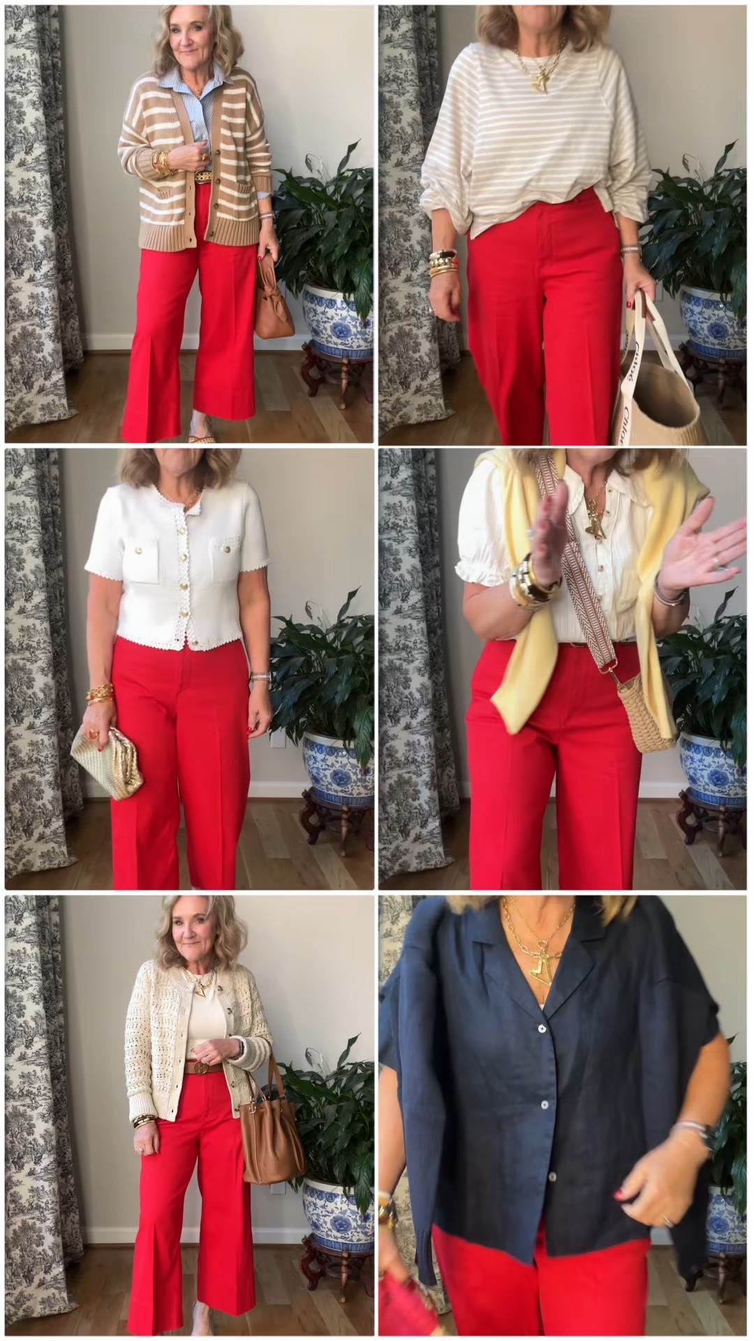 Spanx Wide leg stretch twill cropped pants are on sale this weekend! All colors except white. 

Think they’re only for holidays? I got you. Sizes below. 
Spanx pants medium petite 
Quince linen blues medium 
Target flag sweater large (for oversized fit) 
Loft crochet sweater medium 
Lululemon tee large 
Madewell tee runs big I’m in a medium 
JCREW crochet sweater medium (fitted)
Quince striped blouse medium 
JCREW striped sweater medium 
Amazon beige/light yellow blouse medium 
Quince yellow cashmere large 

#LTKSaleAlert #LTKOver40 #LTKFindsUnder100