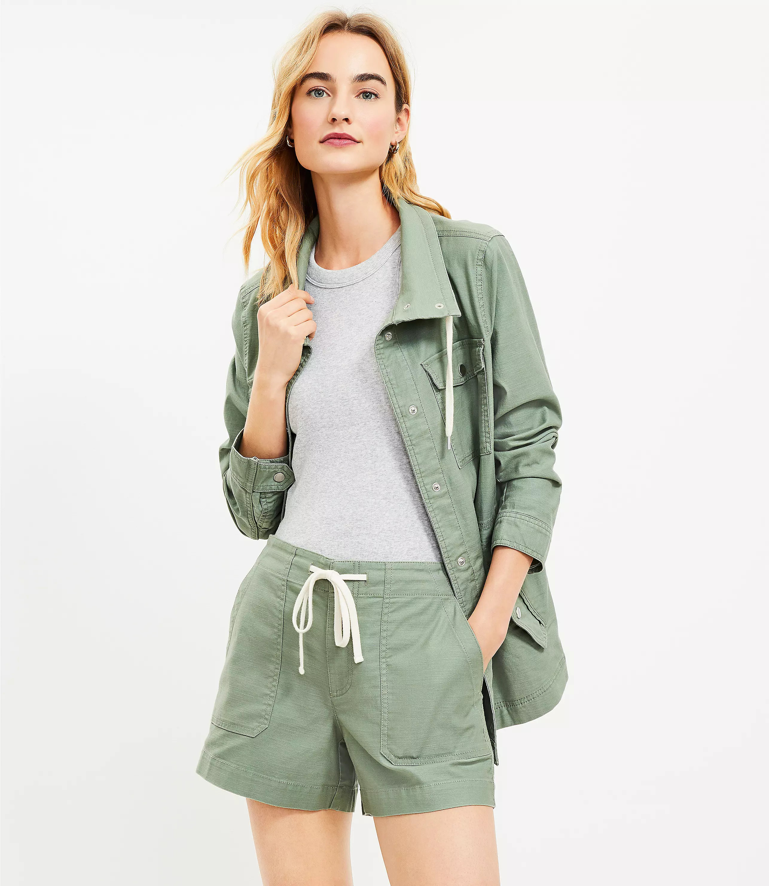 Utility Shorts in Twill | LOFT