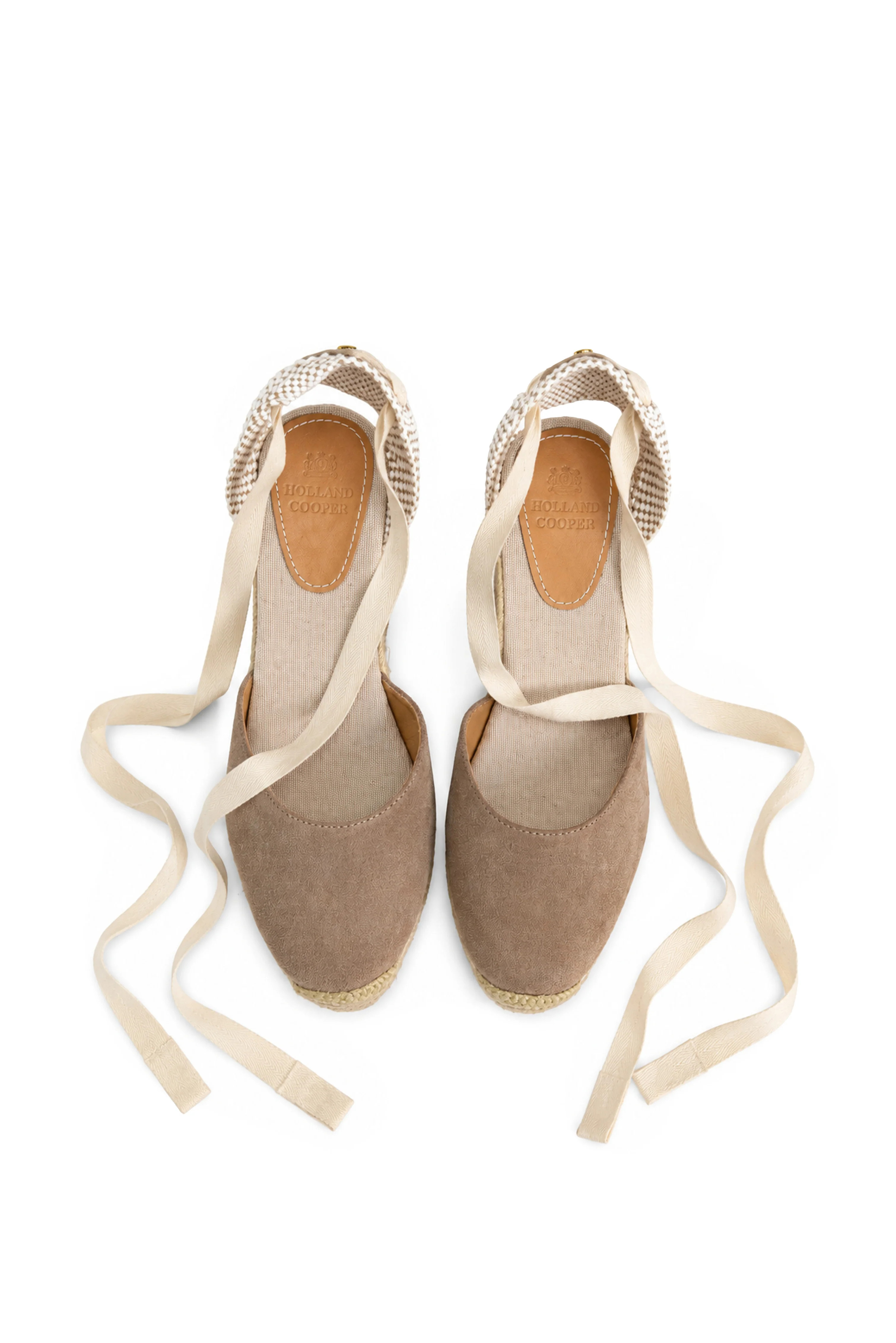 Seville Wedge Espadrille (Taupe) | Holland Cooper