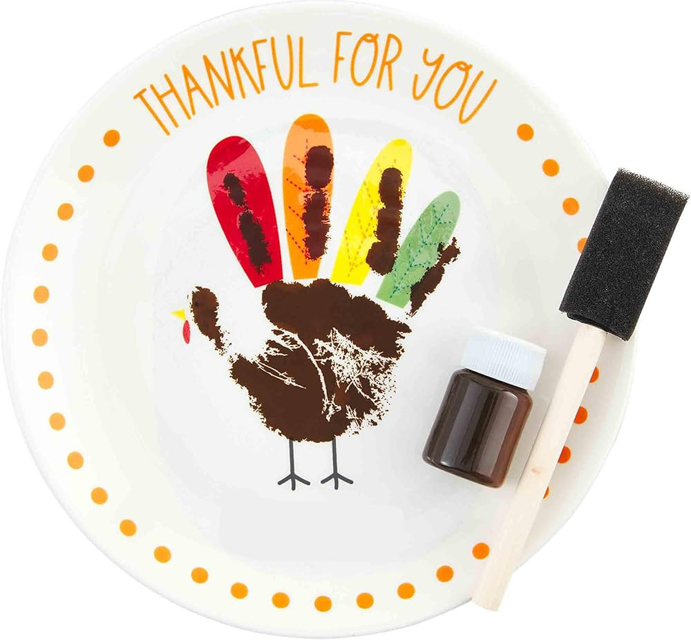 Mud Pie Kids Turkey Handprint Plate | Amazon (US)