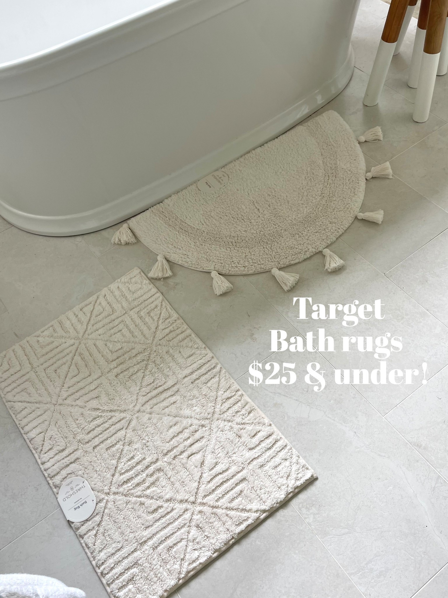 Loving these bath rugs I found at target all $25 & under!

#bathrugs #bathroom #masterbath #homeessentials #targethome #targetfinds

#LTKHome #LTKFindsUnder50