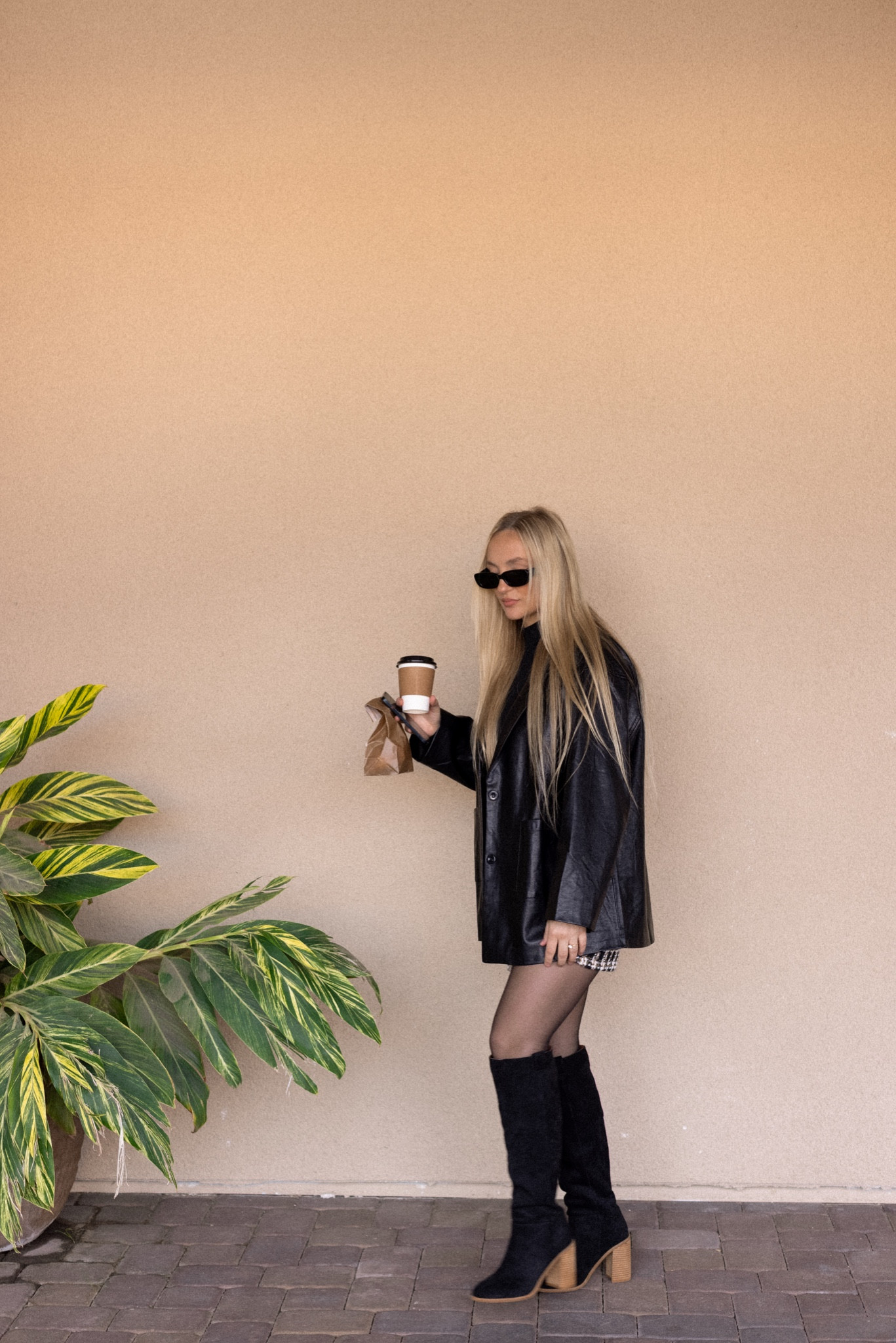 Holiday outfit inspo, holiday outfits, black holiday outfits, black boots, black leather jacket, tweed, tweed outfits 

#LTKSeasonal #LTKHoliday #LTKstyletip