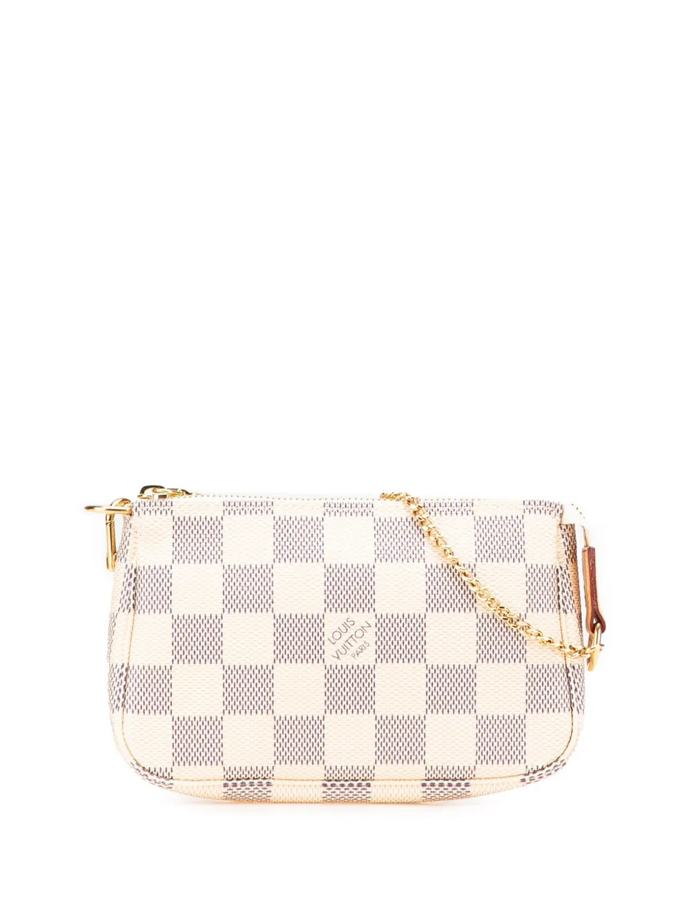 Louis Vuitton Pre-Owned 2015 Damier Azur Mini Pochette Accessoires handbag - White | Farfetch Global