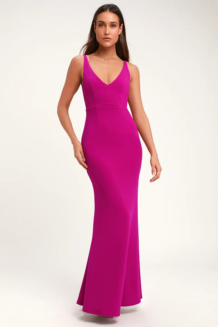Melora Magenta Sleeveless Maxi Dress | Lulus (US)