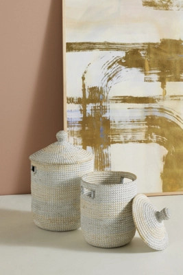 Washed Seagrass Basket | Anthropologie (US)