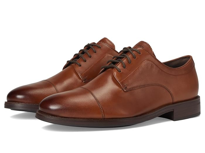 Cole Haan Dean Grand Cap Toe Oxfords Men's Slip on Shoes Black/Black : 7 D - Medium, Leather | Zappos.com