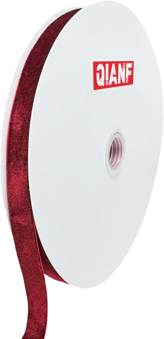 Vintage Burgundy Velvet Ribbon, 5/8 Inch X 25Yd | Amazon (US)