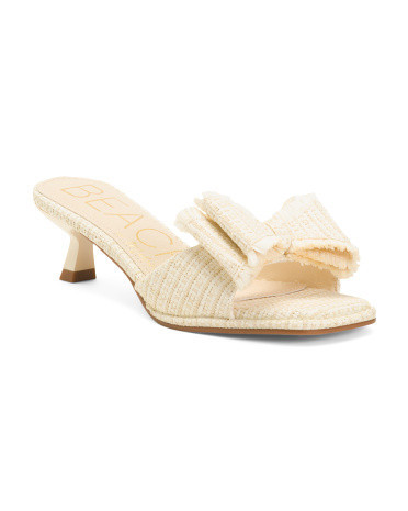 Penelope Raffia Bow Sandals For Women | TJ Maxx