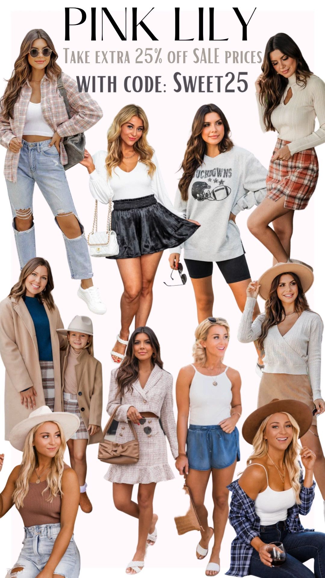 PINK LILY SALE
So many cute clothing pieces on sale!
Swimsuits for next to nothing! Most under $10-15 with the 25% off.
Mommy and me matching outfits.

#LTKswim #LTKsalealert #LTKstyletip