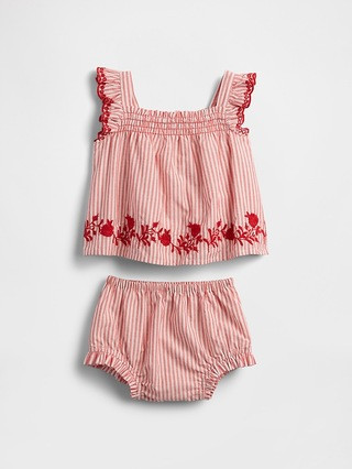 Baby Striped Poplin Outfit Set | Gap (US)