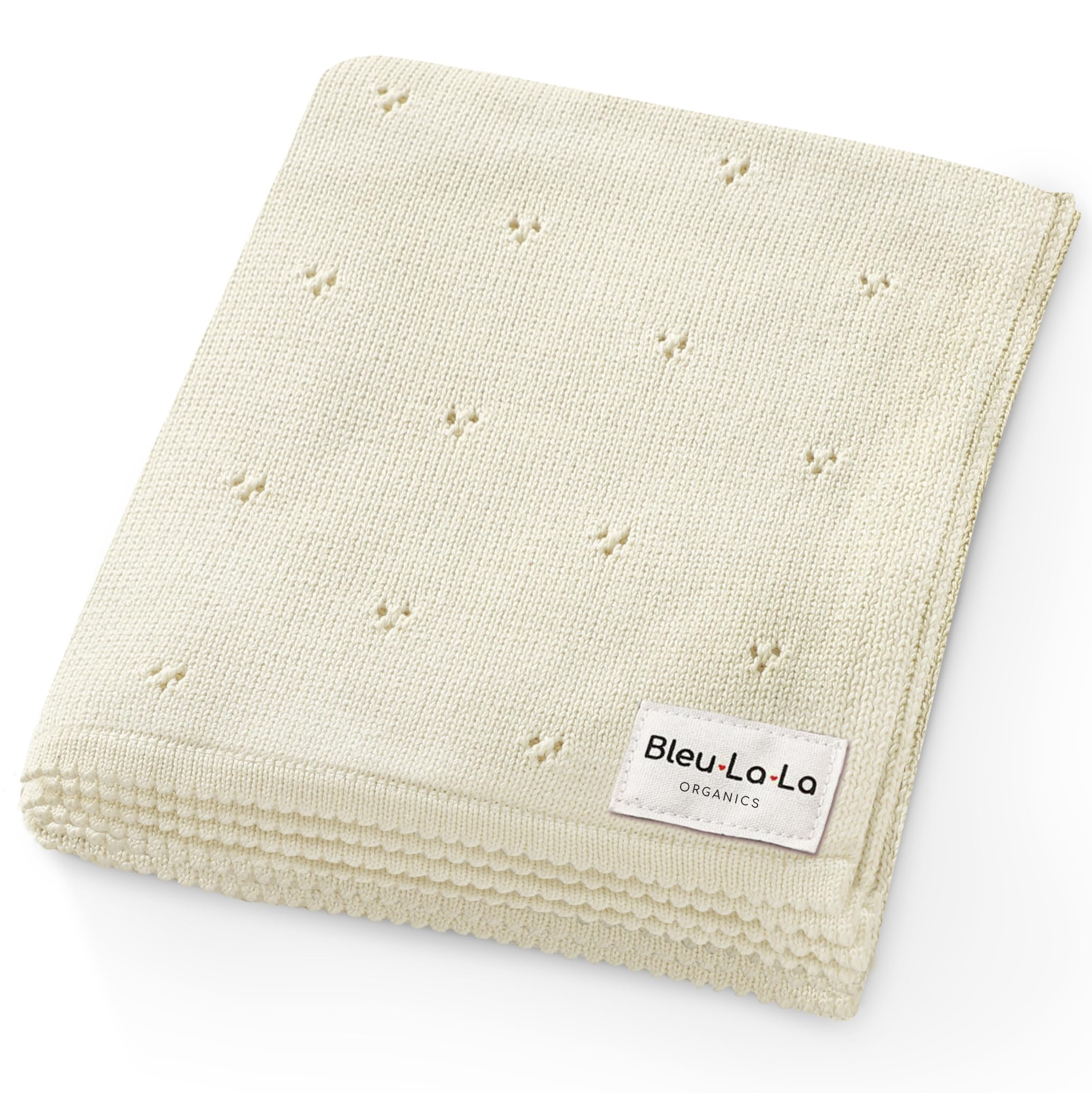 100% Luxury Organic Cotton Pointelle Knit Baby Blanket – Refined Lightweight Heirloom Nursery E... | Amazon (US)