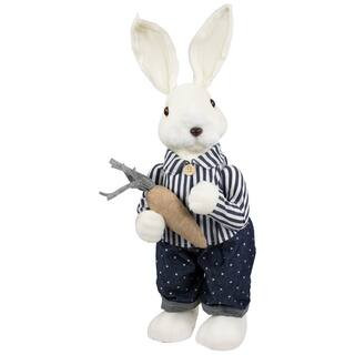 19" Navy Blue Standing Boy Bunny with Carrot Easter Figure By Northlight in White | Michaels® | Michaels Stores