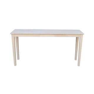 60 in. Unfinished Standard Rectangle Wood Console Table | The Home Depot