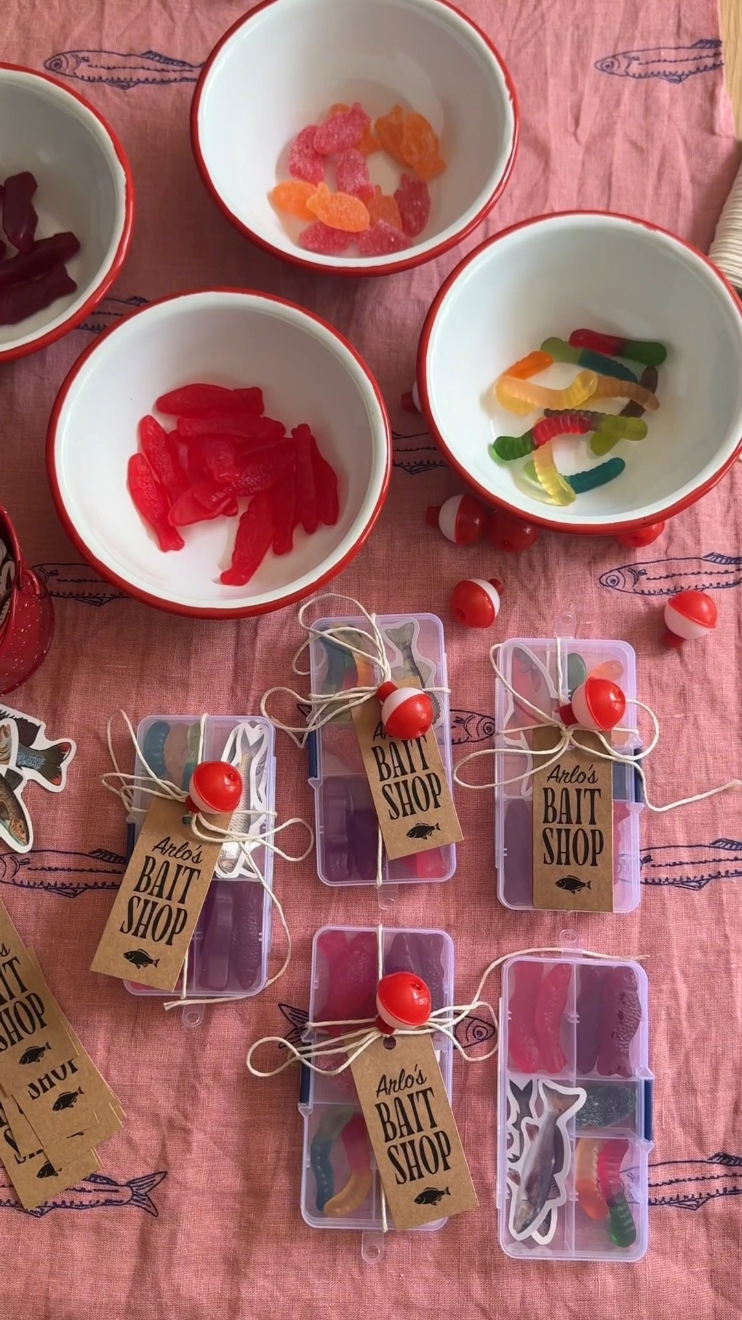 the only thing i’ve done for arlo’s fishing party so far — these adorb little tackle boxes full of candy (that’s all they actually want)

#LTKmomlife #LTKKids