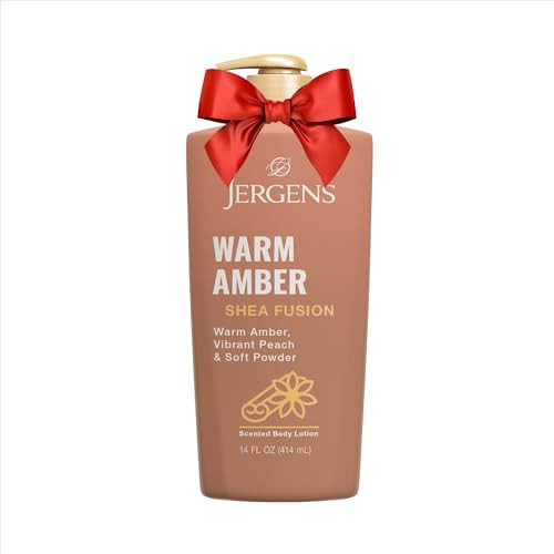 Jergens Shea Fusion Warm Amber Body Lotion, Moisturizer with Shea Butter & Vitamin E, 14 Fl Oz | Amazon (US)