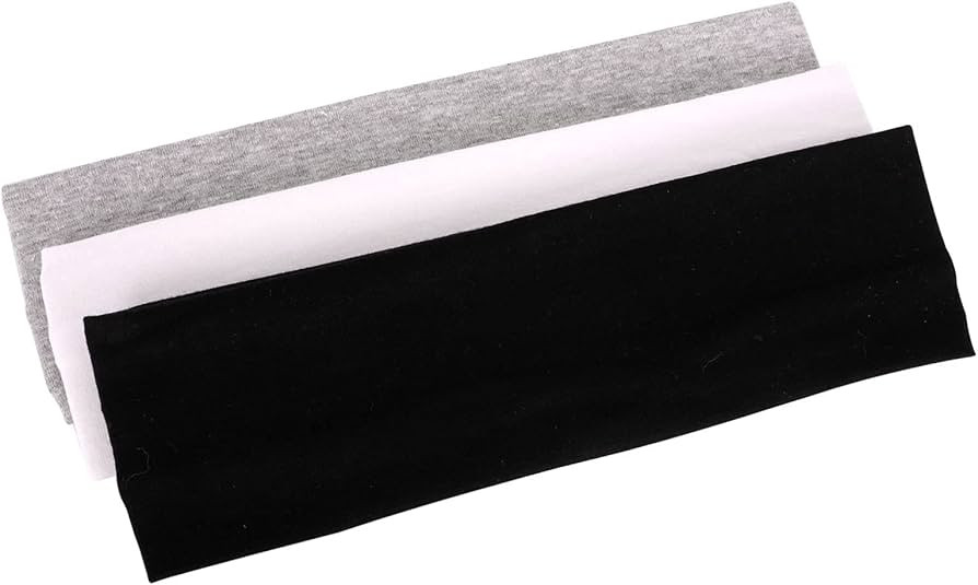 MapofBeauty 3 Pack Yoga Headbands Stretchy Cotton Head Band Hairwarp Sports Running Exercise Gym ... | Amazon (US)