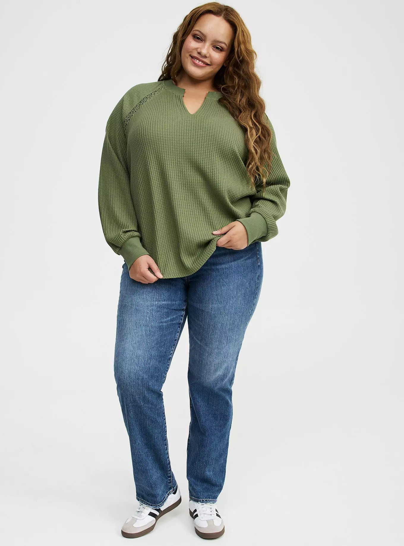 Waffle Crochet Inset Top | Torrid (US & Canada)