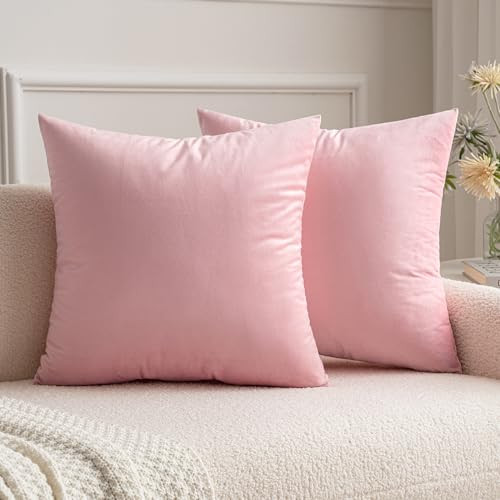 MIULEE Pack of 2 Decorative Velvet Pillow Covers Soft Square Throw Pillow Covers Solid Cushion Co... | Amazon (US)