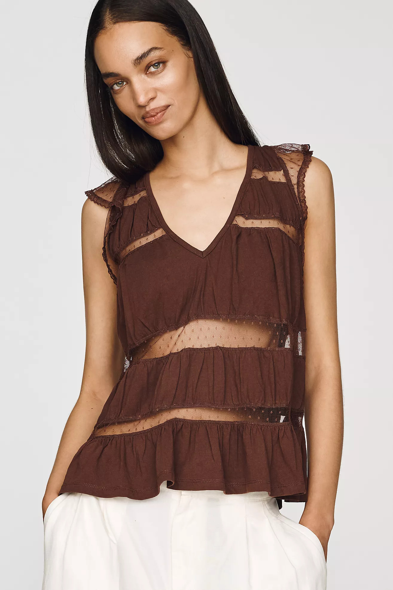 By Anthropologie Cotton Spliced Hem Tee | Anthropologie (US)
