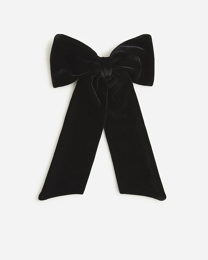Velvet bow hair clip | J. Crew US