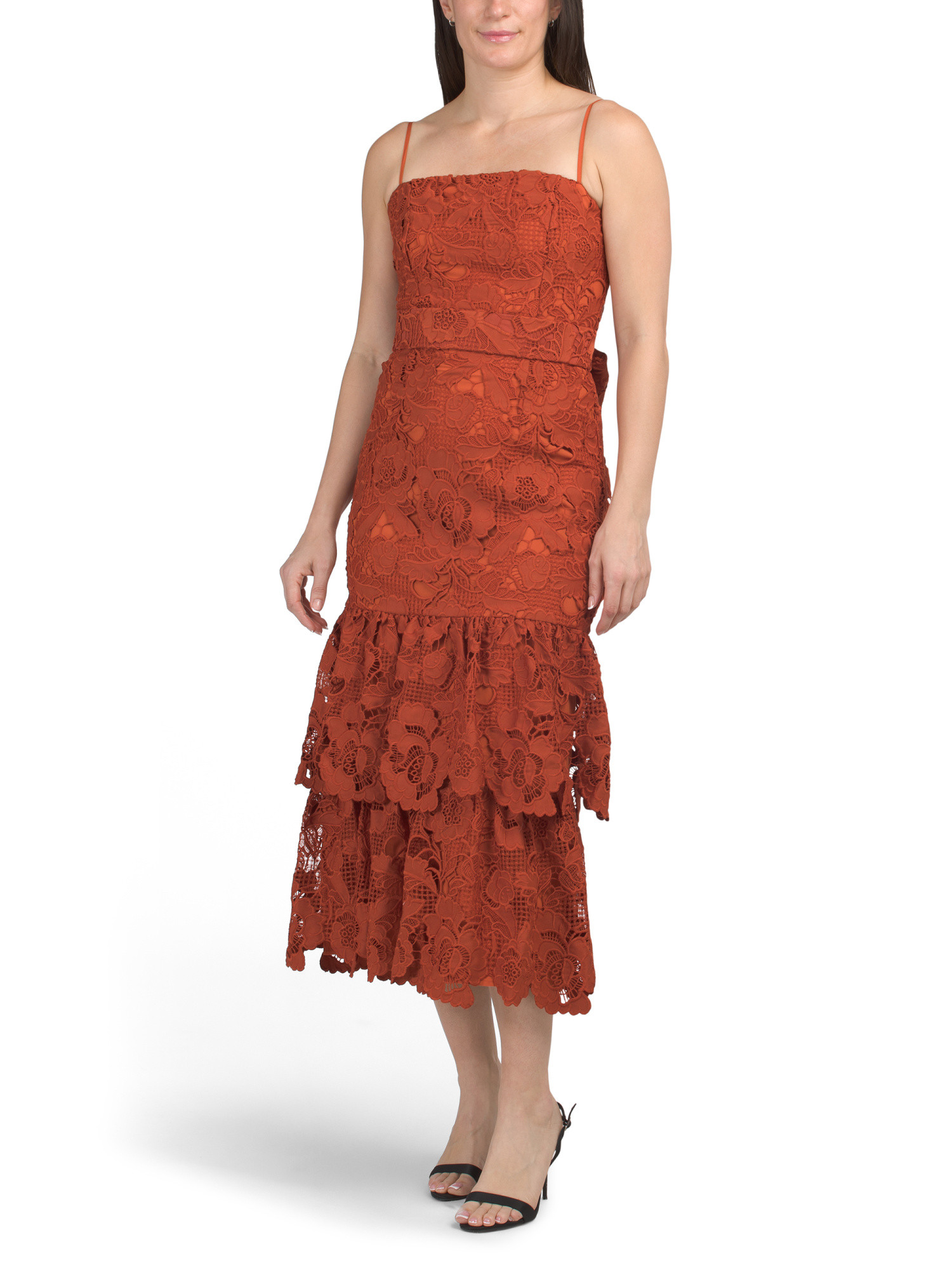Sleeveless Floral Embroidered Lace Maxi Dress | Casual Dresses  | Marshalls | Marshalls