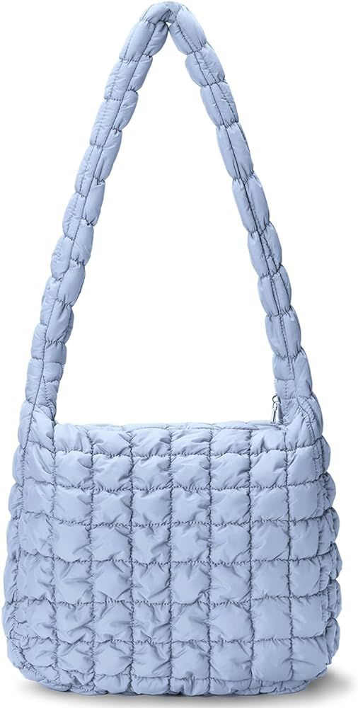 Puffer Tote Bag for Women Quilted Tote Bag Quilted Crossbody Bag Lightweight Padding Pufferr Shou... | Amazon (US)
