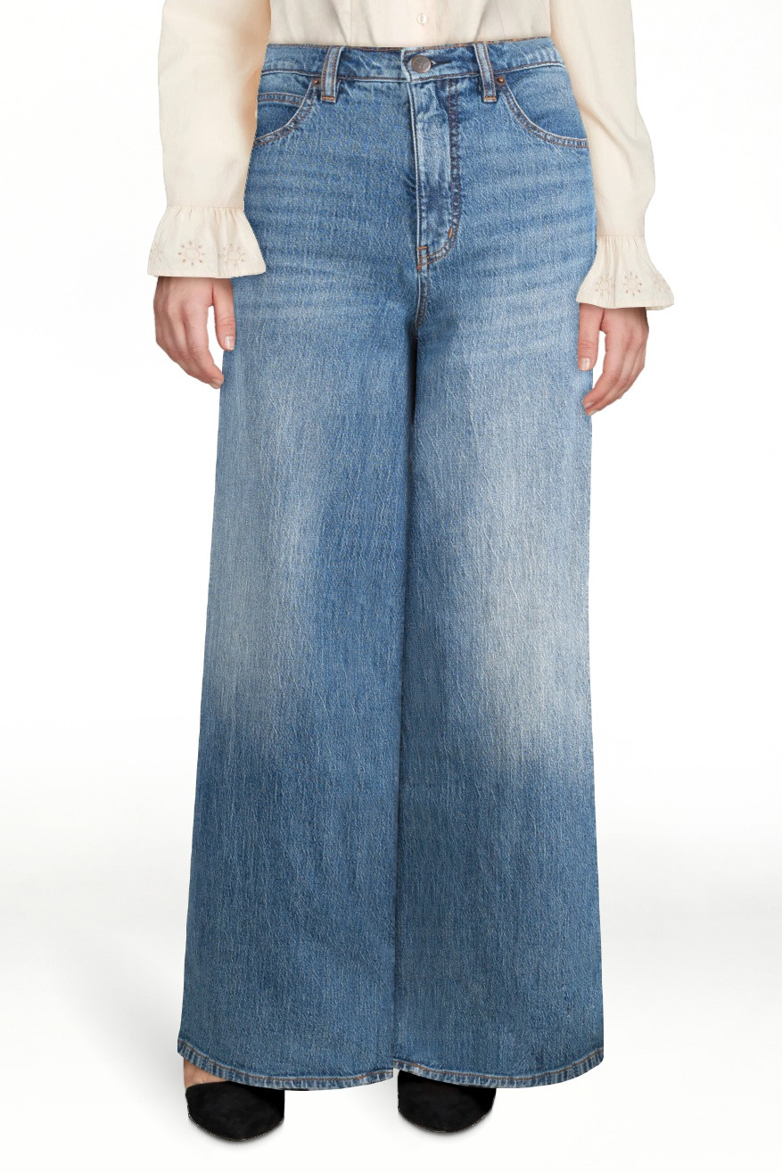 Jessica Simpson Womens Freesia Wide Leg Jeans Regular Inseam, Sizes 2-16 | Walmart (US)