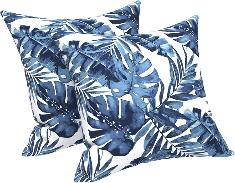 LVTXIII Outdoor Accent Patio Toss Pillow Covers, Covers ONLY Tropical Throw Pillow Case Sham, Squ... | Amazon (US)