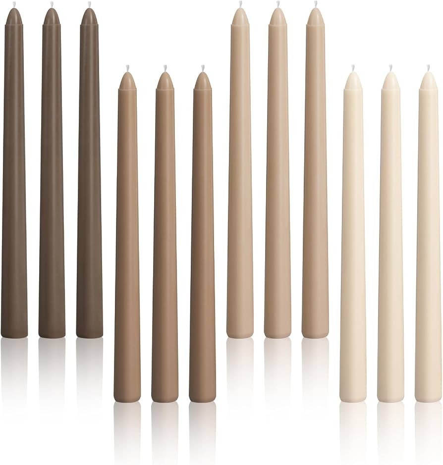 Viyffo 10-Inch Taper Candles, 12-Pack \u2013 Smokeless & Unscented | Amazon (US)