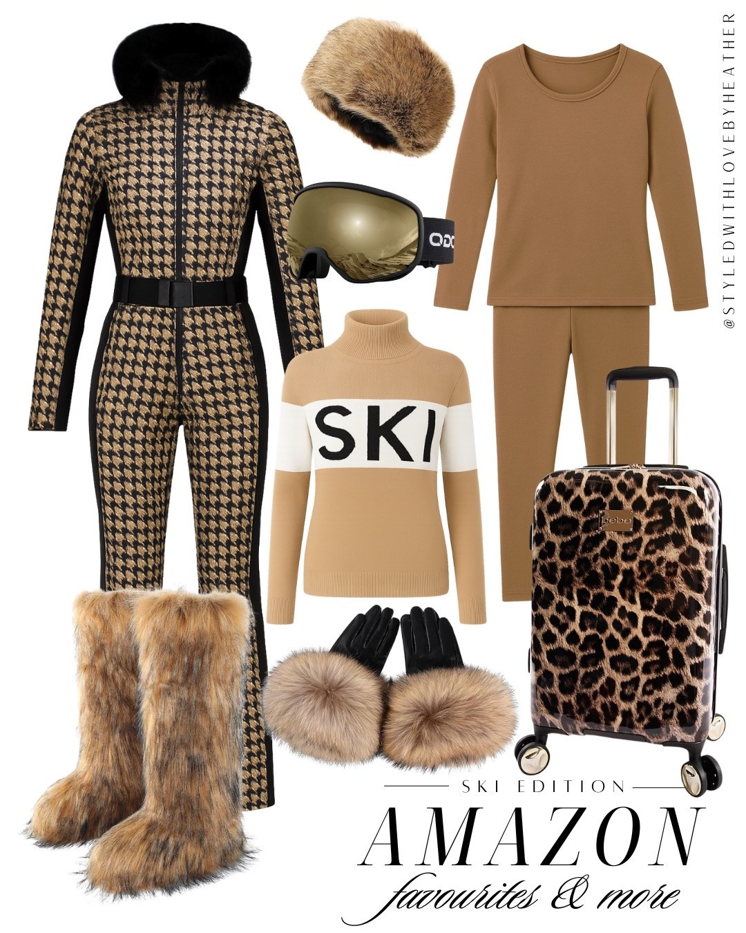 Ski trip style, but make it luxury-coded ❄️✨
This chic ski outfit and packing edit features warm base layers, a statement ski suit, cozy knits, winter boots, cold-weather accessories, and travel essentials—perfect for staying stylish and comfortable from the slopes to après-ski. If you’re planning a winter getaway, these are the must-have ski trip essentials that elevate your entire look.

🤍 Tap to shop my curated Amazon ski favorites and winter travel must-haves. 

 #LTKootd #LTKSeasonal #LTKPetite